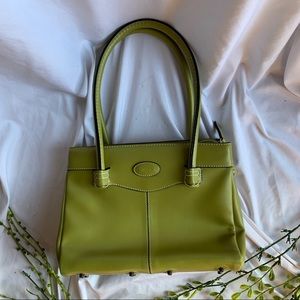 Tod’s Dual handle Green Leather Purse